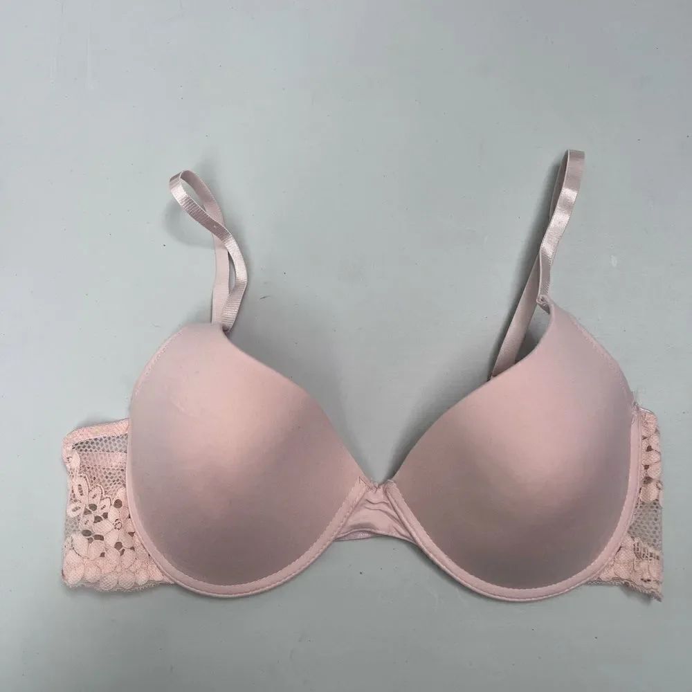 Jessica Simpson Bra Gray Padded Underwire Adjustable Clasp Back 36C